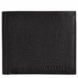 Longchamp Le FOULONNÉ Wallet - Leather Black | DXRO65397