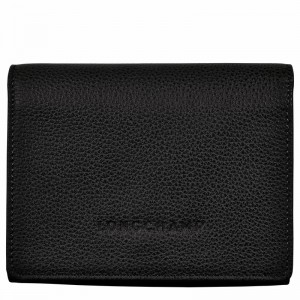 Longchamp Le FOULONNÉ Wallet - Leather Black | OMAK50346