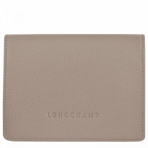 Longchamp Le FOULONNÉ Wallet - Leather Grey | CVBD36742