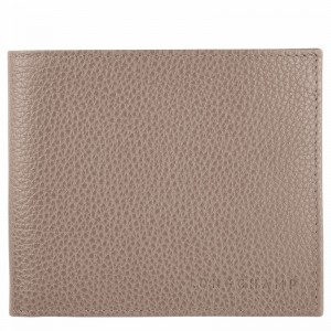 Longchamp Le FOULONNÉ Wallet - Leather Grey | ETZO35970