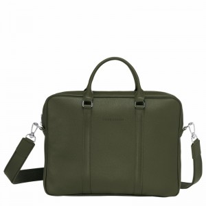 Longchamp Le FOULONNÉ XS Briefcase - Leather Khaki | HWAR28497