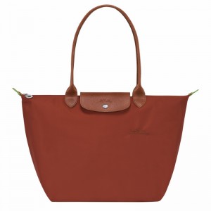 Longchamp Le Pliage Green L Tote bag - Recycled canvas Brown | OCZY36708