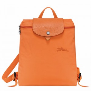 Longchamp Le Pliage Green M Backpack - Recycled canvas Orange | DQPF95674