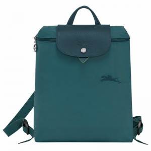 Longchamp Le Pliage Green M Backpack - Recycled canvas Peacock | JTLX18204