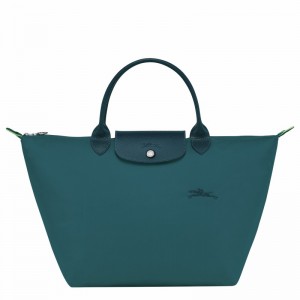 Longchamp Le Pliage Green M Handbag - Recycled canvas Peacock | HDCW05713