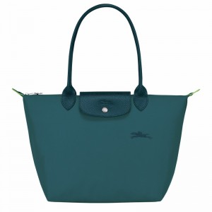 Longchamp Le Pliage Green M Tote bag - Recycled canvas Peacock | QTVO26931