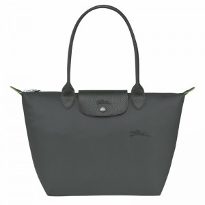 Longchamp Le Pliage Green M Tote bag - Recycled canvas Deep Grey | DBZJ83671