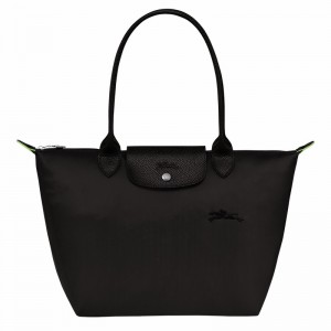 Longchamp Le Pliage Green M Tote bag - Recycled canvas Black | ANMC51683