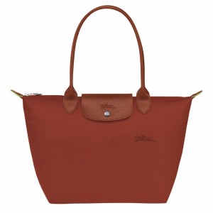 Longchamp Le Pliage Green M Tote bag - Recycled canvas Brown | XAUJ03751