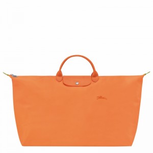 Longchamp Le Pliage Green M Travel bag - Recycled canvas Orange | KJPS72830