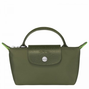 Longchamp Le Pliage Green Pouch with handle - Recycled canvas Green | TKOB76095