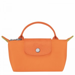 Longchamp Le Pliage Green Pouch with handle - Recycled canvas Orange | RNFT72198