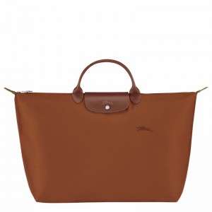 Longchamp Le Pliage Green S Travel bag - Recycled canvas Brown | XDEZ06871