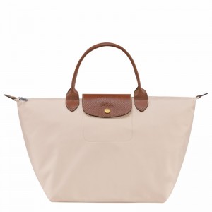 Longchamp Le Pliage Original M Handbag - Recycled canvas White | WFRC82390