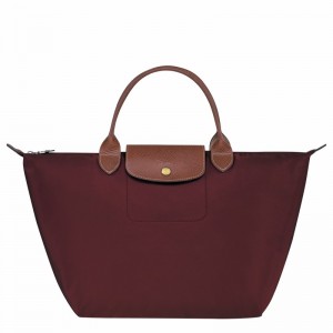 Longchamp Le Pliage Original M Handbag - Recycled canvas Burgundy | EZFO81475