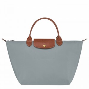 Longchamp Le Pliage Original M Handbag - Recycled canvas Grey | UVBJ01482