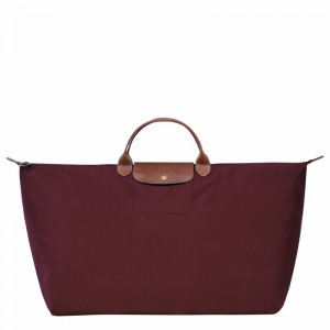 Longchamp Le Pliage Original M Travel bag - Recycled canvas Burgundy | KXSC93586