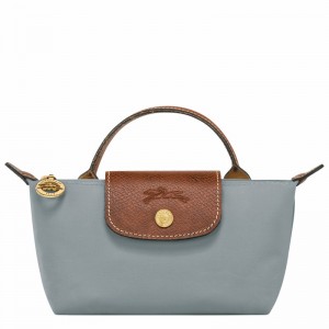 Longchamp Le Pliage Original Pouch with handle - Recycled canvas Grey | TIEP65127