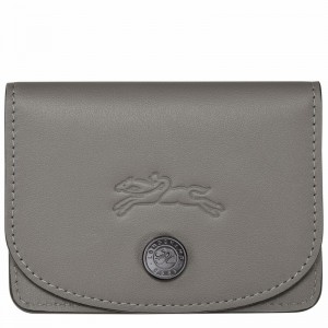 Longchamp Le Pliage Xtra Card holder - Leather Grey | VLIJ43189