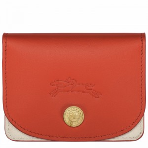 Longchamp Le Pliage Xtra Card holder - Leather Orange | XJOT64927