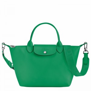 Longchamp Le Pliage Xtra S Handbag - Leather Green | QMDH62875