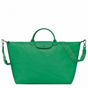 Longchamp Le Pliage Xtra S Travel bag - Leather Green | IOJG30592