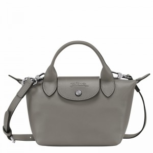 Longchamp Le Pliage Xtra XS Handbag - Leather Grey | BMSI24051