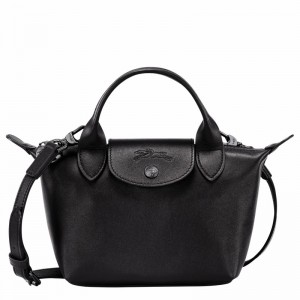 Longchamp Le Pliage Xtra XS Handbag - Leather Black | YDSG92405