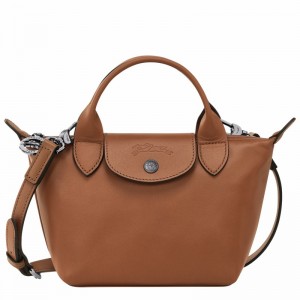 Longchamp Le Pliage Xtra XS Handbag - Leather Brown | RGIV52436