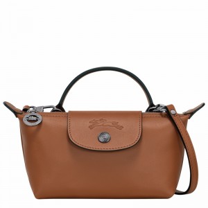 Longchamp Le Pliage Xtra XS Pouch - Leather Brown | EWHL10369