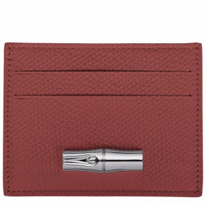 Longchamp Le Roseau Card holder - Leather Brown | EZLI82614