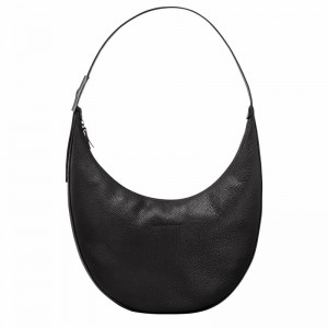 Longchamp Le Roseau Essential L Crossbody bag - Leather Black | FTOJ46912