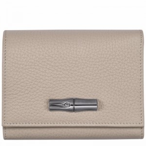 Longchamp Le Roseau Essential Wallet - Leather Grey | KPQJ04857