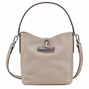 Longchamp Le Roseau Essential XS Bucket bag - Leather Grey | QCFS41685