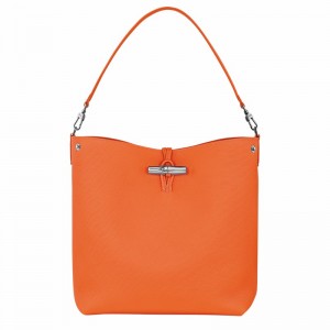 Longchamp Le Roseau M Shoulder bag - Leather Orange | GLEU65139