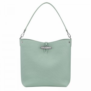 Longchamp Le Roseau M Shoulder bag - Leather Celadon | INBQ67283