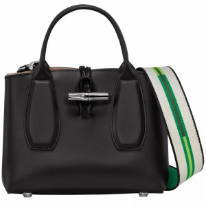 Longchamp Le Roseau S Handbag - Leather Black | SOCY04975