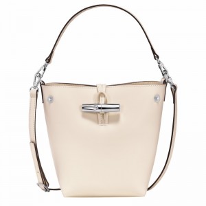 Longchamp Le Roseau XS Bucket bag - Leather White | NIAO16498