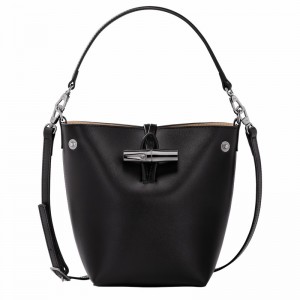 Longchamp Le Roseau XS Bucket bag - Leather Black | EIFH09621