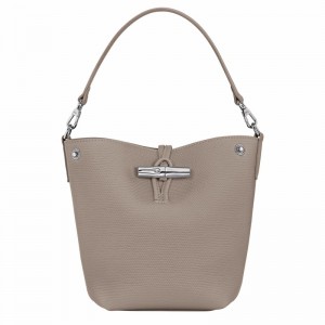 Longchamp Le Roseau XS Bucket bag - Leather Grey | DNVP84736