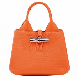 Longchamp Le Roseau XS Handbag - Leather Orange | XMBF86940