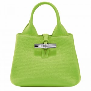 Longchamp Le Roseau XS Handbag - Leather Green Light | PGAQ06517