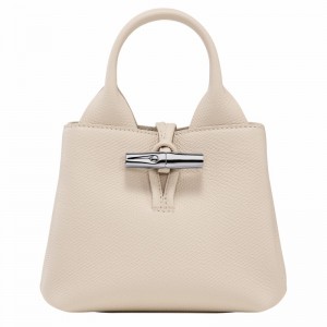 Longchamp Le Roseau XS Handbag - Leather White | BPCG48376