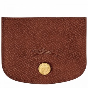 Longchamp ÉPURE Card holder - Leather Brown | LUFS48273