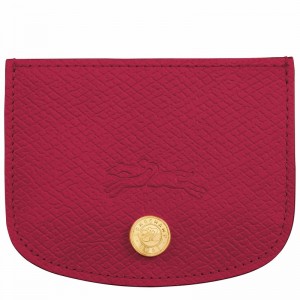 Longchamp ÉPURE Card holder - Leather Fuchsia | ZNEP32978