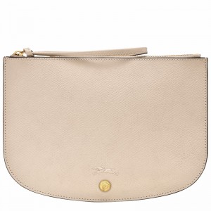 Longchamp ÉPURE Pouch - Leather White | VFKN75198