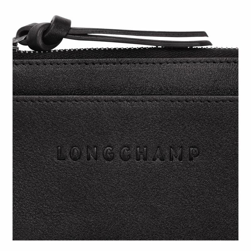 Longchamp 3D Card holder - Leather Black | YXQA57983