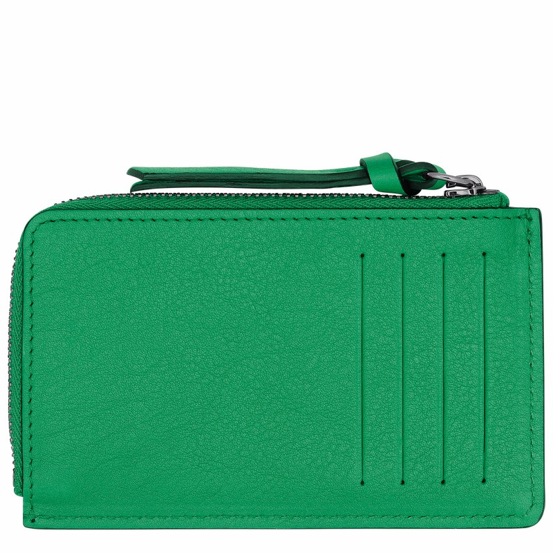 Longchamp 3D Card holder - Leather Green | YLND57891