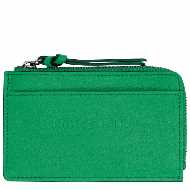 Longchamp 3D Card holder - Leather Green | YLND57891