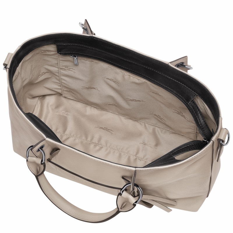 Longchamp 3D L Handbag - Leather Grey | WMAB04567